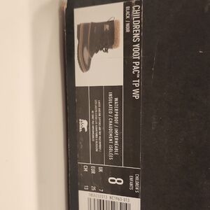 Sorel Black Childrens Yoot PAC Waterproof Insulated Winter Boots Size 8
